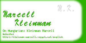 marcell kleinman business card